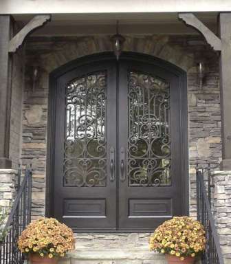 Modern Steel Grill Design Main Entrance Wrought Iron Door