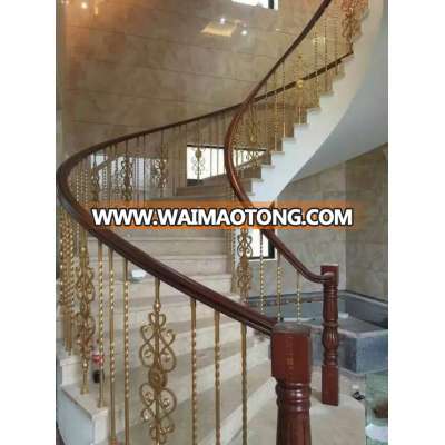 Indoor wrought iron spiral staircase for villa decoration