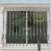 decorative wrought iron window grill design