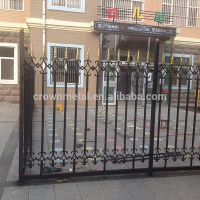 Customizable cast iron school decoration fence design for safty