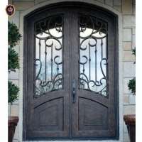 wrought iron front double interior doors